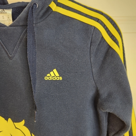 2015 Adidas Pullover Hooded Sweatshirt Boston 26.2 size XS Blue and Yellow - Picture 5 of 12